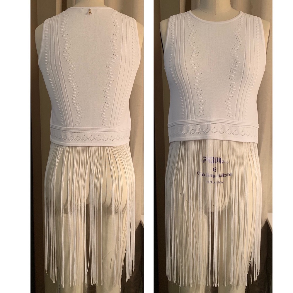Patrizia Pepe Knit Fringe Top